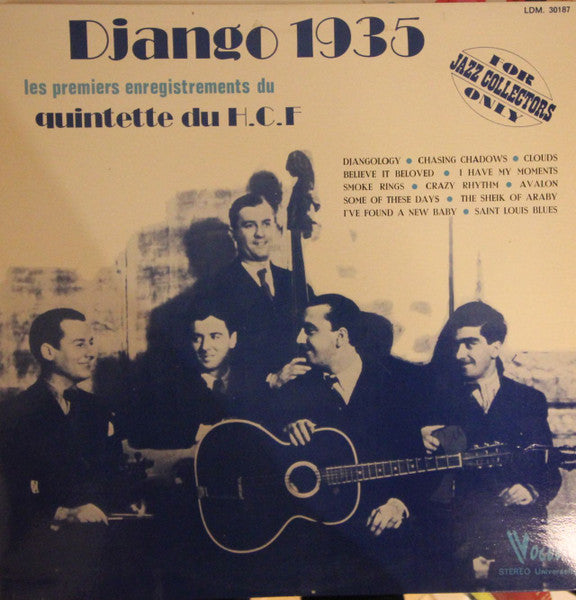 Django Reinhardt - Django 1935 - Les Premiers Enregistrements Du Quintette Du H.C.F.