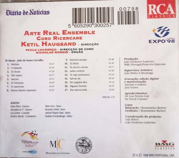 João de Sousa Carvalho - Arte Real Ensemble, Ketil Haugsand - Te Deum