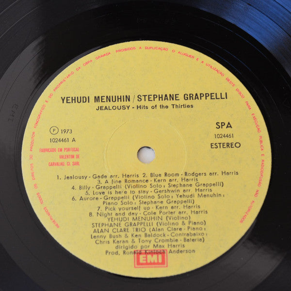 Yehudi Menuhin, Stéphane Grappelli & Alan Clare Trio - Jalousie (Hits Of The Thirties)