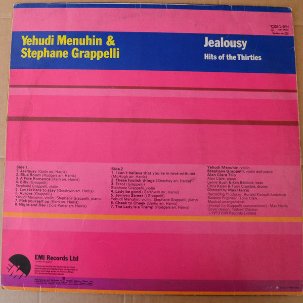 Yehudi Menuhin, Stéphane Grappelli & Alan Clare Trio - Jalousie (Hits Of The Thirties)