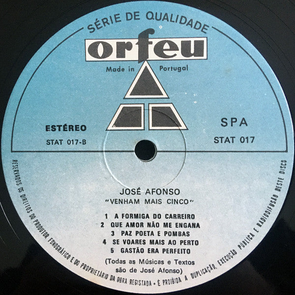 José Afonso - Venham Mais Cinco