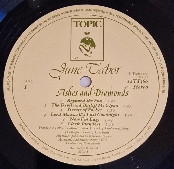 June Tabor - Ashes And Diamonds