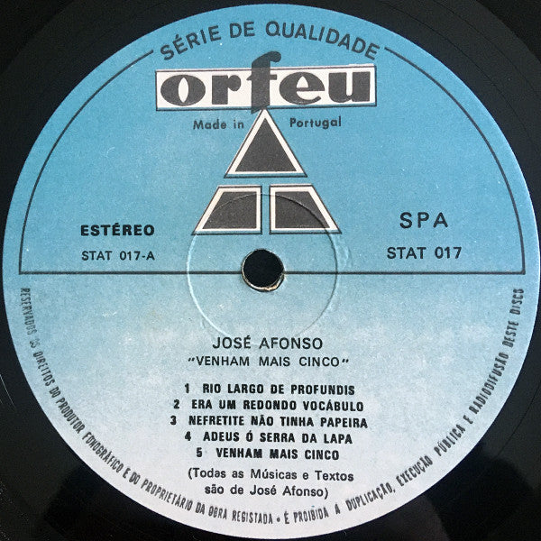 José Afonso - Venham Mais Cinco