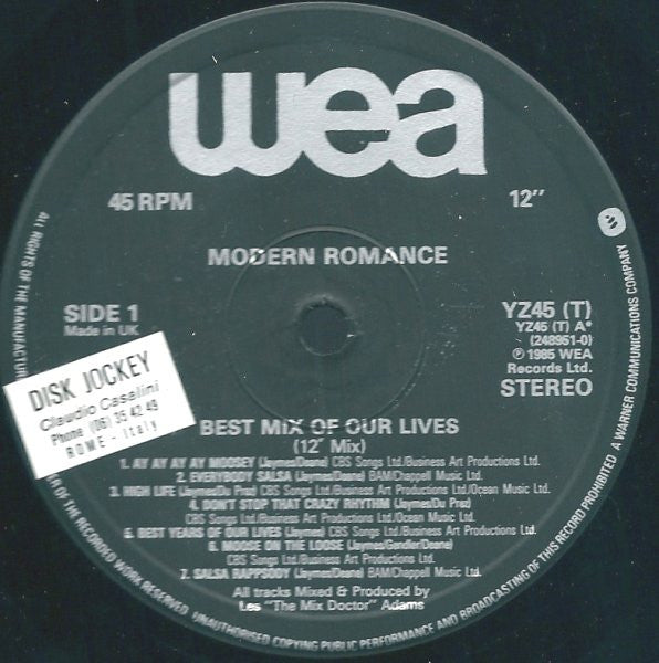 Modern Romance - Best Mix Of Our Lives