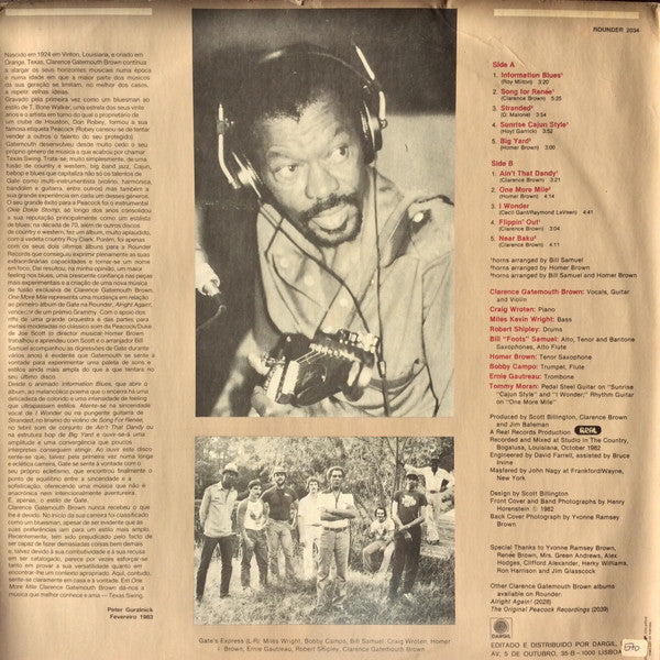 Clarence "Gatemouth" Brown - One More Mile