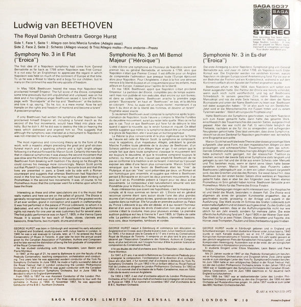 Ludwig van Beethoven - George Hurst Conducting Det Kongelige Kapel - Symphony No. 3 In E Flat, Opus 55 ("Eroica ")