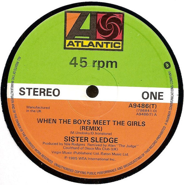 Sister Sledge - When The Boys Meet The Girls
