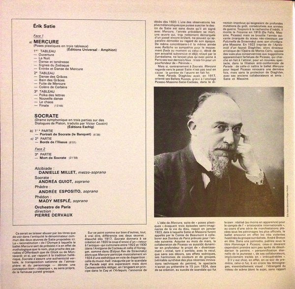 Erik Satie — Mady Mesplé, Danielle Millet, Andréa Guiot, Andrée Esposito, Orchestre De Paris / Pierre Dervaux (2) - Mercure-Socrate