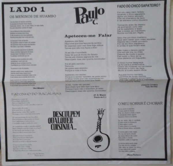 Paulo de Carvalho - Desculpem Qualquer Coisinha