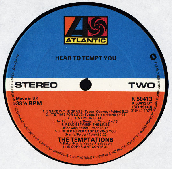The Temptations - Hear To Tempt You