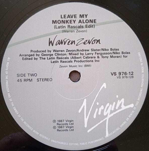 Warren Zevon - Leave My Monkey Alone