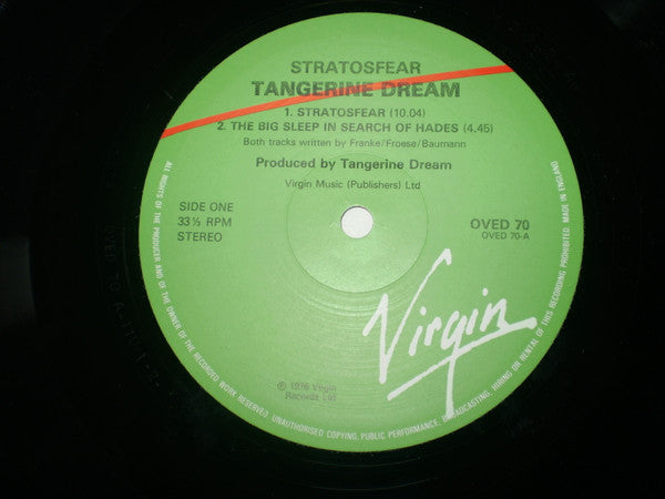 Tangerine Dream - Stratosfear