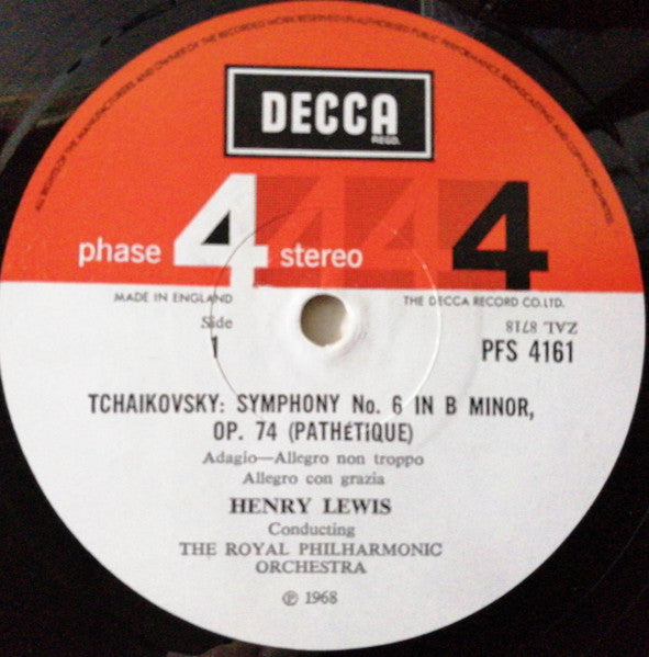 Pyotr Ilyich Tchaikovsky, Henry Lewis, Royal Philharmonic Orchestra - Symphony No.6 In B Minor