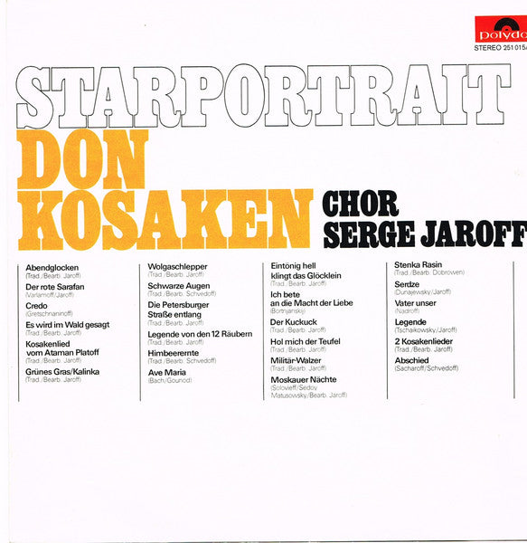 Don Kosaken Chor Serge Jaroff - Starportrait - Don Kosaken Chor Serge Jaroff