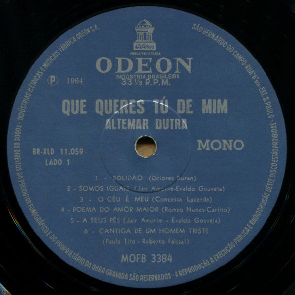 Altemar Dutra - Que Queres Tu De Mim