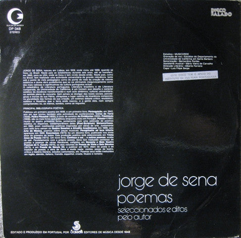 Jorge de Sena - Poemas (Seleccionados E Ditos Pelo Autor)