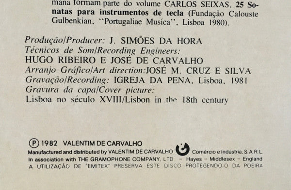 Carlos Seixas - Bernard Brauchli - Nove Sonatas = Nine Sonatas