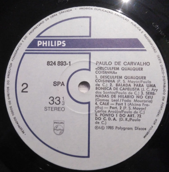 Paulo de Carvalho - Desculpem Qualquer Coisinha