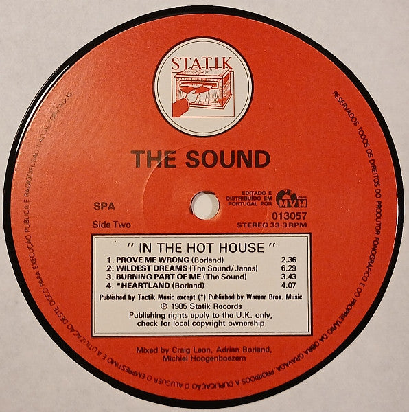 The Sound (2) - In The Hothouse