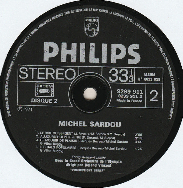 Michel Sardou - Michel Sardou (Album 2 Disques)