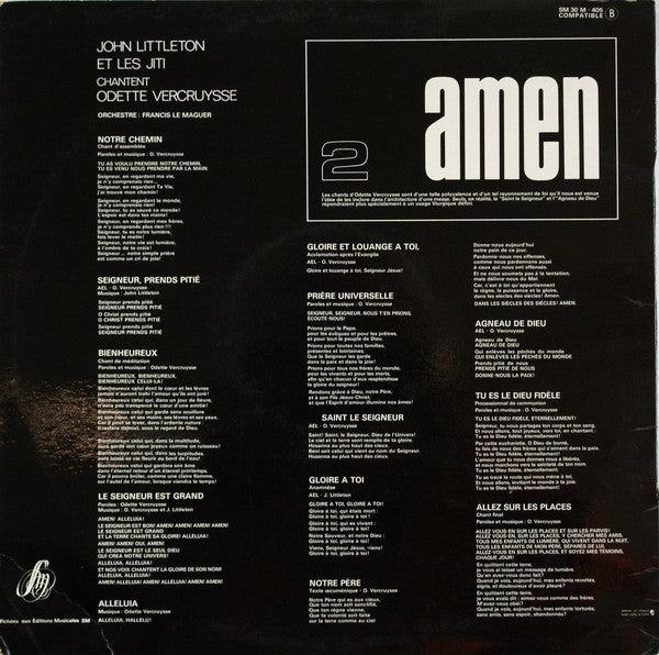 John Littleton Et Les Jiti - Amen N° 2 - Chantent Odette Vercruysse