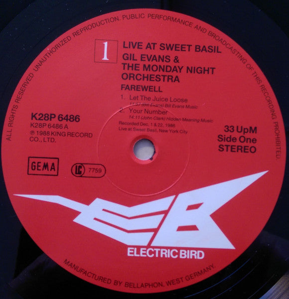 Gil Evans & The Monday Night Orchestra - Farewell - Live At Sweet Basil
