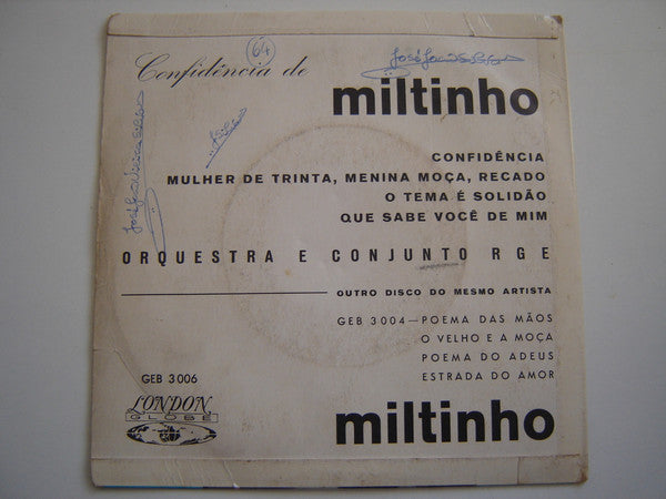 Miltinho - Confidência De Miltinho