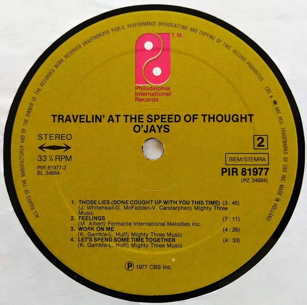 The O'Jays - Travelin' At The Speed Of Thought