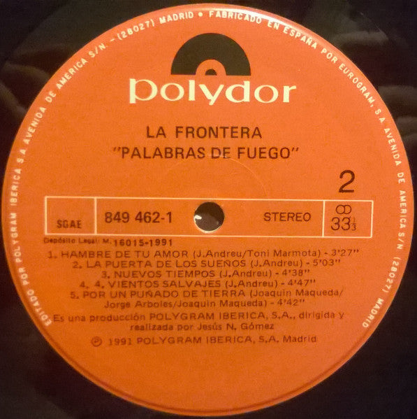 La Frontera - Palabras De Fuego