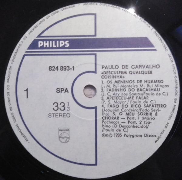 Paulo de Carvalho - Desculpem Qualquer Coisinha