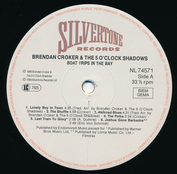 Brendan Croker And The 5 O'Clock Shadows - Boat Trips In The Bay