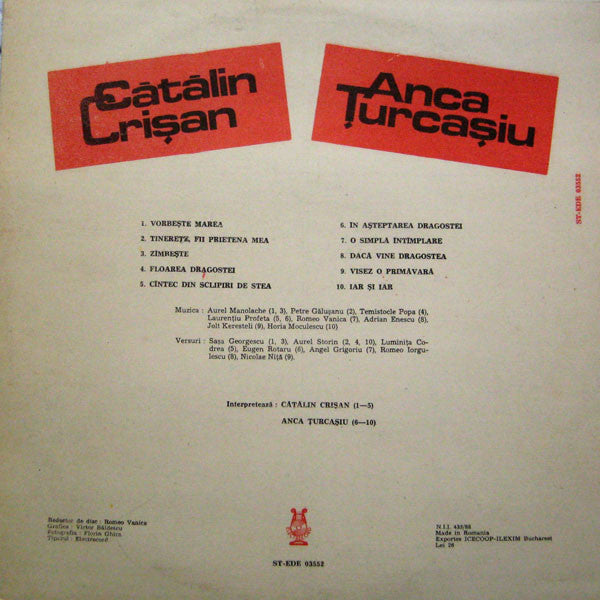 Cătălin Crișan / Anca Țurcașiu - Vorbește Marea