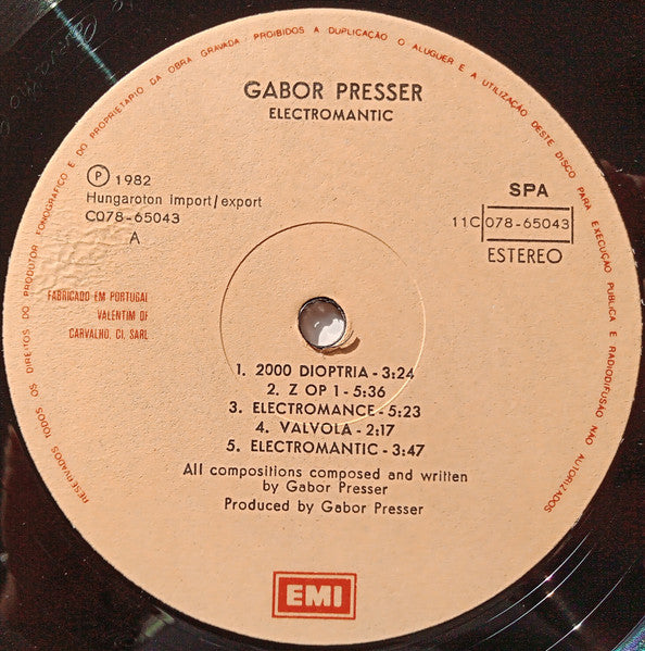 Gábor Presser - Electromantic