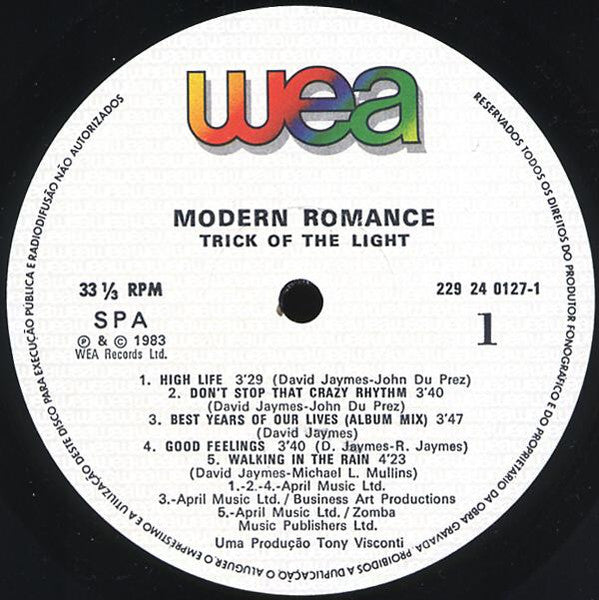 Modern Romance - Trick Of The Light