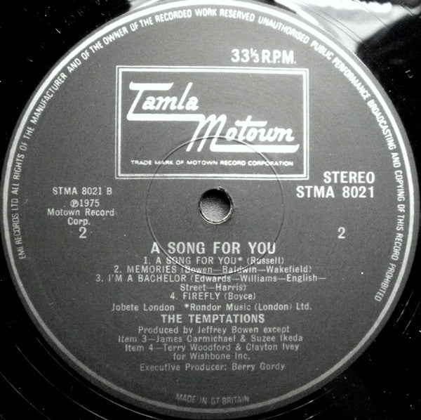 The Temptations - A Song For You