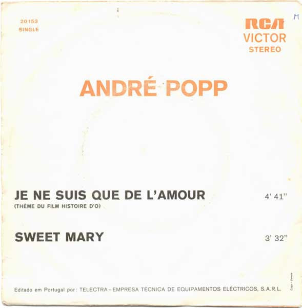 André Popp - Je Ne Suis Que De L'Amour