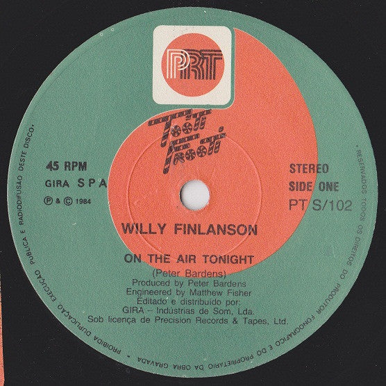 Willy Finlayson - On The Air Tonight