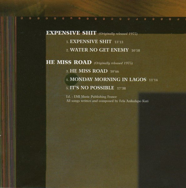 Fela Kuti & Africa 70, Fela Kuti & Africa 70 - Expensive Shit / He Miss Road