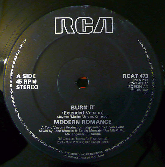 Modern Romance - Burn It