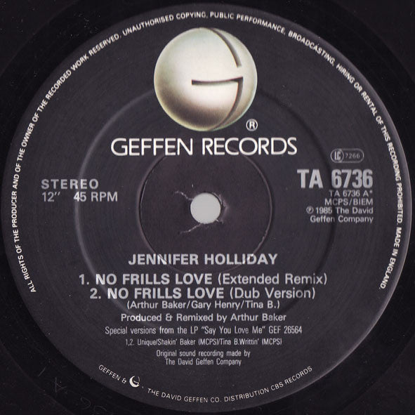 Jennifer Holliday - No Frills Love