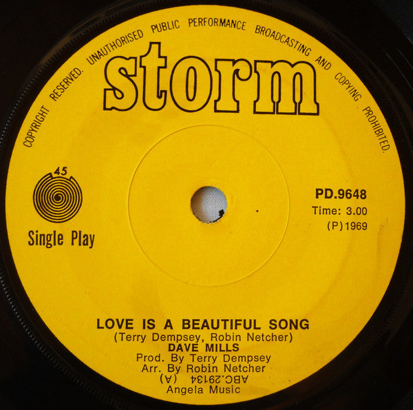 Dave Mills - Love Is A Beautiful Song/All The Tears In The World