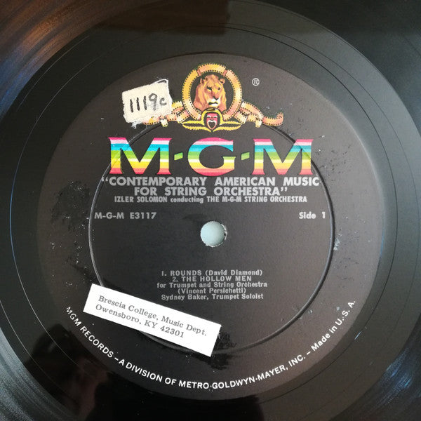 Izler Solomon, The M-G-M String Orchestra - Contemporary American Music for String Orchestra