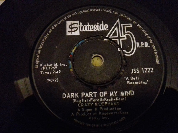 Crazy Elephant - Gimme Gimme Good Lovin' / Dark Part Of My Mind