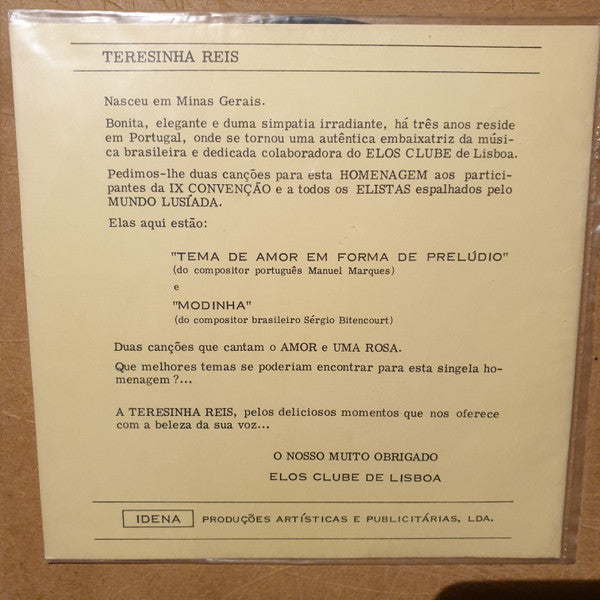 Teresinha Reis - Amor E Rosas