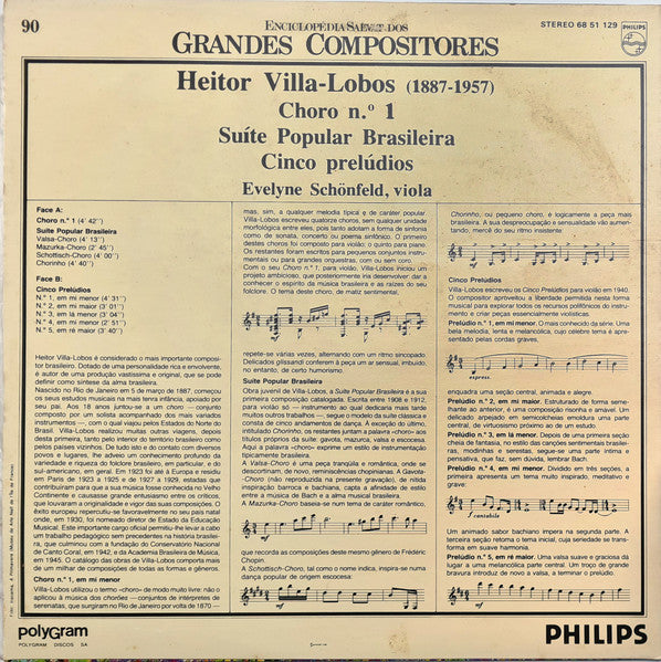 Heitor Villa-Lobos - Evelyne Schönfeld - Choro N.º 1 / Suíte Popular Brasileira / Cinco Prelúdios