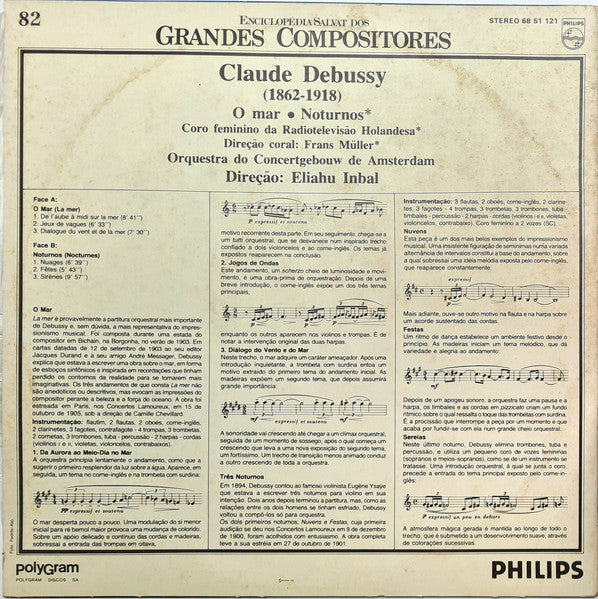 Claude Debussy - Concertgebouworkest, Women's Chorus Of The Groot Omroepkoor Directed By Eliahu Inbal, Frans Müller - O Mar / Noturnos