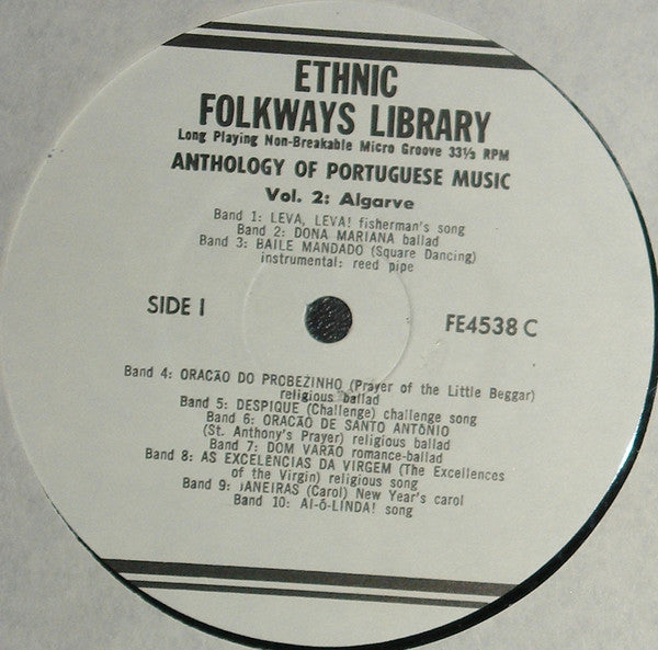 Fernando Lopes-Graça And Michel Giacometti - Anthology Of Portuguese Music (Volume Two: Algarve)