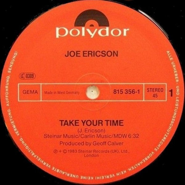 Joe Ericson - Take Your Time (Special 12" Mix)