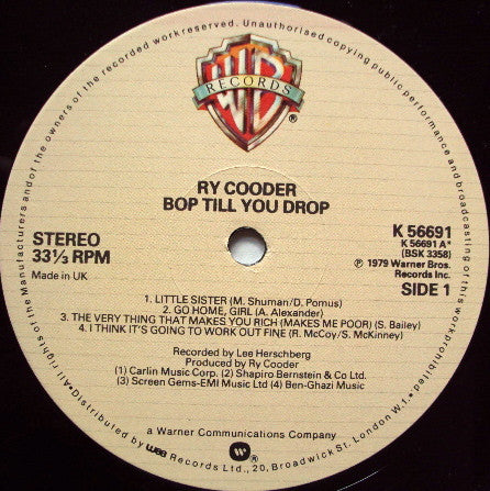 Ry Cooder - Bop Till You Drop