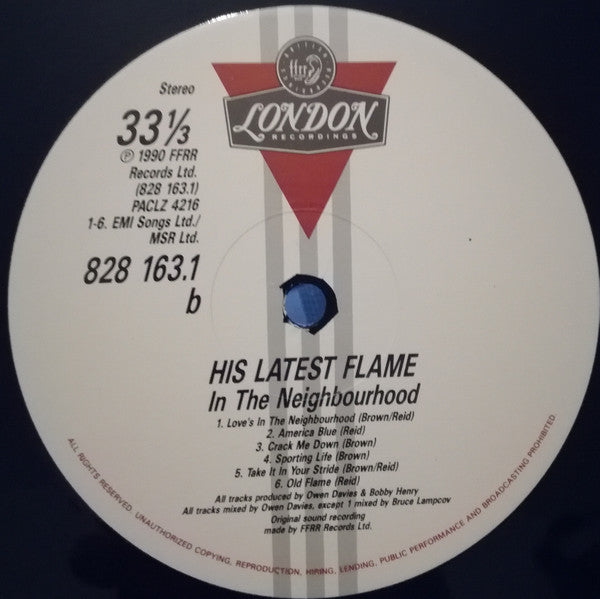 His Latest Flame - In The Neighbourhood
